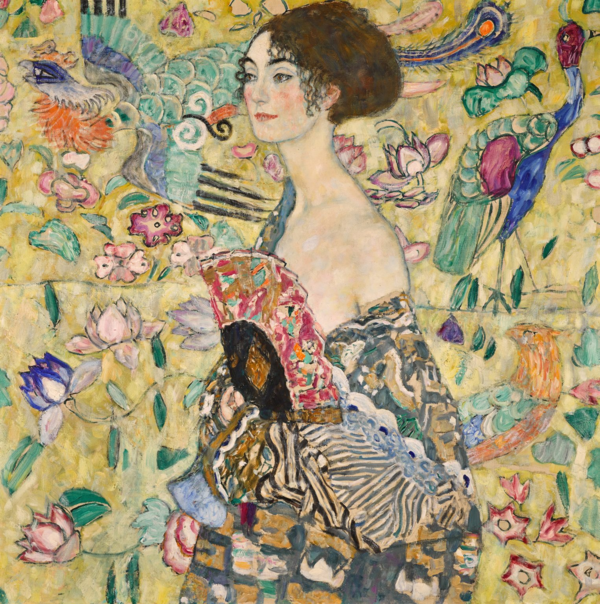 Gustav Klimt, Dame mit Fächer (Lady with a Fan) (1917-18). 이미지 소더비.
