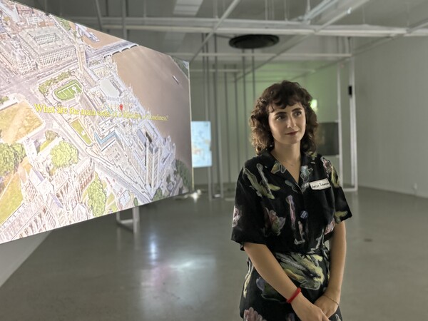 제 15회 광주비엔날레 이탈리아관에서 선보이는 전시 '외로움의 지형학'의 레비카 모치아 작가 (사진 함혜리)