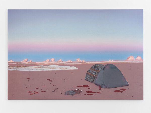 강민주,  White Desert and Bokbunja, 2023, Oil on canvas, 140 x 210 cm (이미지 초이앤초이 갤러리 제공)