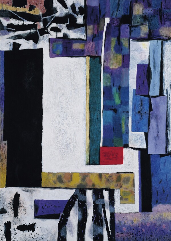 도모토 인쇼, 무애(無礙), 1958년, 종이에 색, 226×161 cm, 교토시미술관 소장 