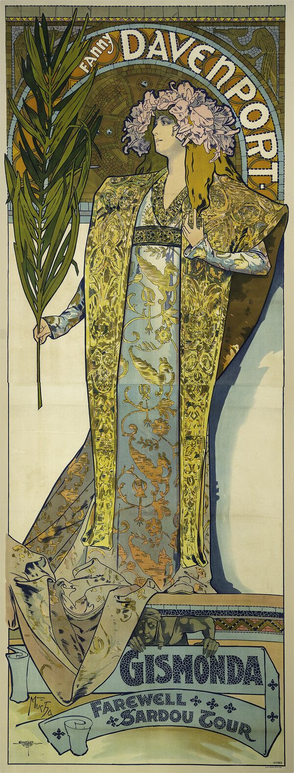 지스몽다 Gismonda, 1894, 컬러 석판화, 216 x 74.2 cm ⓒ Mucha Trust 2025