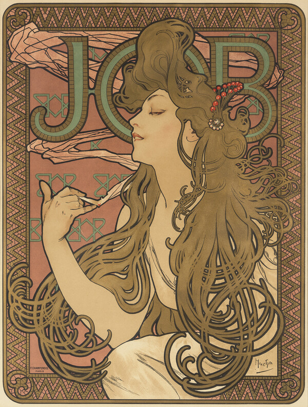 욥 JOB, 1896, 컬러 석판화, 66.7 x 46.4 cm ⓒ Mucha Trust 2025