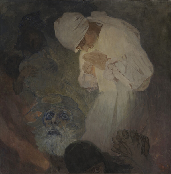 희망의 빛 The Light of Hope, 1933, 캔버스에 유채, 96.2 x 90.7 cm ⓒ Mucha Trust 2025 / 체코 국보