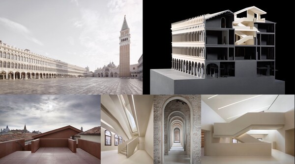 베니스 산마르코 광장의 프로쿠라티에 베키에(Procuratie Vecchie) 16세기 건물을 데이비드 치퍼필드(1953~)가 역사적 가치는 살리면서, 현대적인 기능과 접근성을 더해 2025년 개관한 산마르코 아트센터(SMAC)