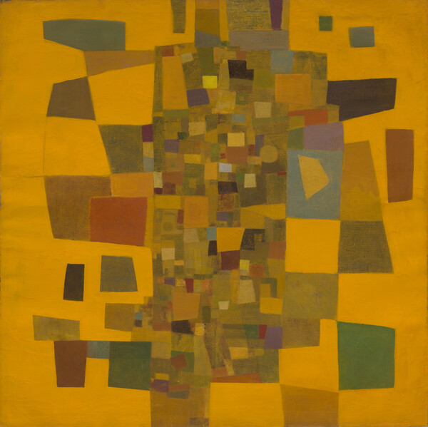 임완규, 황(黃), 1960년, 캔버스에 유화 물감, 111×111 cm, 국립현대미술관 소장 (국립현대미술관 제공)