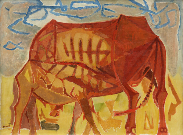 문신, 소, 1957년, 캔버스에 유화 물감, 76×102cm, 국립현대미술관 소장 (국립현대미술관 제공)