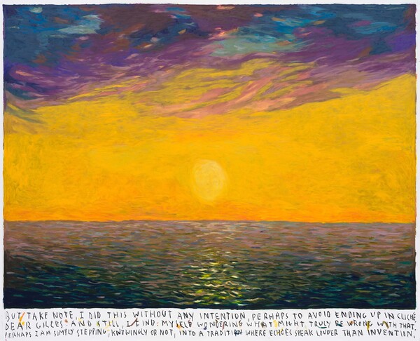 Rinus Van de Velde_2025_But take note, I did this without any intention, …_oil pastel on paper_163x201cm_Courtesy of Gallery Baton