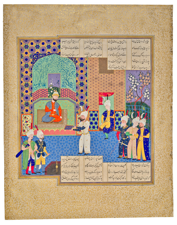 『샤나메(왕들의 책)』 필사본 삽화, 사파비 제국  1525~1540년경, 이란 타브리즈, 도하 이슬람예술박물관
